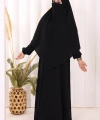 Dubai Sufleli Elbise Takım 6044 Siyah