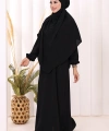 Dubai Sufleli Elbise Takım 6044 Siyah