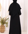 Dubai Sufleli Elbise Takım 6044 Siyah