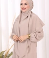 Dubai Sufleli Elbise Takım 6044 Vizon