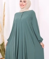 Düğme Detaylı Elbise 6028 Mint