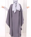 Düğme Detaylı Pelerin 70024 Antrasit