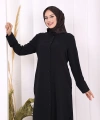 Düğmeli Cepli Tunik ve Pantolon İkili Takım 8682 Siyah