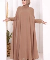 Elbise Abaya Takım 3921 Vizon