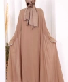 Elbise Abaya Takım 3921 Vizon