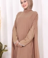 Elbise Abaya Takım 3921 Vizon