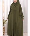 Eşarplı Elbise 6059 Haki