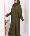 Eşarplı Elbise 6059 Haki