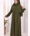 Eşarplı Elbise 6059 Haki