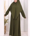 Eşarplı Elbise 6059 Haki