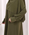 Eşarplı Elbise 6059 Haki