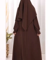 Eşarplı Elbise 6059 Kahverengi