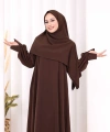 Eşarplı Elbise 6059 Kahverengi