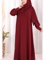 Eşarplı Elbise 6059 Mürdüm