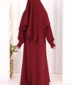 Eşarplı Elbise 6059 Mürdüm