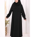 Eşarplı Elbise 6059 Siyah