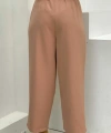 Fermuarlı Bel Bağcıklı Pantolon 0174 Taba
