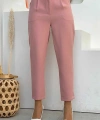 Fermuarlı Cep Detaylı Kalem Pantolon 0201 Pudra