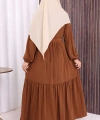 Fermuarlı Ferace 6001 Taba