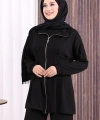 Fermuarlı İkili Oysho Takım 6058 Siyah