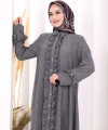 Fırfır Detaylı Elbise 6066 Antrasit