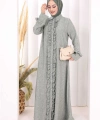 Fırfır Detaylı Elbise 6066 Mint