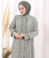 Fırfır Detaylı Elbise 6066 Mint