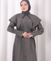 Geniş Yakalı İkili Takım 8036 Füme