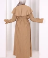 Geniş Yakalı İkili Takım 8036 Taba