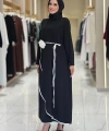 Gül Detaylı Elbise 3976 Siyah