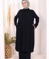 Hac Umre Düğmeli İkili Takım 6057 Lacivert