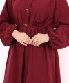 Hac Umre Keten Tunik Pantolon Takım 8013 Bordo