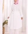Hac Umre Keten Tunik Pantolon Takım 8013 Ekru