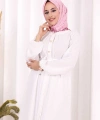 Hac Umre Keten Tunik Pantolon Takım 8013 Ekru