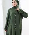 Hac  Umre Takım Önü Düğmeli Tunik,Pantolon  ŞAL  HEDİYE  8014 Haki