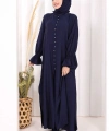 Hac  Umre Takım Önü Düğmeli Tunik,Pantolon  ŞAL  HEDİYE  8014 Lacivert