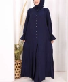 Hac  Umre Takım Önü Düğmeli Tunik,Pantolon  ŞAL  HEDİYE  8014 Lacivert