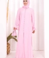 Hac  Umre Takım Önü Düğmeli Tunik,Pantolon  ŞAL  HEDİYE  8014 Pembe