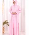 Hac  Umre Takım Önü Düğmeli Tunik,Pantolon  ŞAL  HEDİYE  8014 Pembe