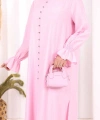 Hac  Umre Takım Önü Düğmeli Tunik,Pantolon  ŞAL  HEDİYE  8014 Pembe
