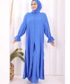 Hac  Umre Takım Önü Düğmeli Tunik,Pantolon  ŞAL  HEDİYE  8014 Saks