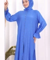 Hac  Umre Takım Önü Düğmeli Tunik,Pantolon  ŞAL  HEDİYE  8014 Saks