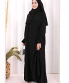 Hac  Umre Takım Önü Düğmeli Tunik,Pantolon  ŞAL  HEDİYE  8014 Siyah