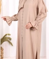 Hac  Umre Takım Önü Düğmeli Tunik,Pantolon  ŞAL  HEDİYE  8014 Vizon