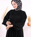 Kalp Robalı Elbise 6016 Siyah