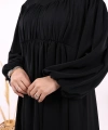 Kalp Robalı Elbise 6016 Siyah