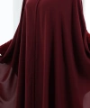 Kapşonlu Fermuarlı Pelerin 7078 Bordo