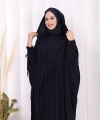 Kapüşonlu Abaya ve  Elbise İkili Takım 70013 Lacivert