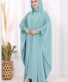 Kapüşonlu Abaya ve  Elbise İkili Takım 70013 Mint