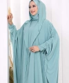 Kapüşonlu Abaya ve  Elbise İkili Takım 70013 Mint
